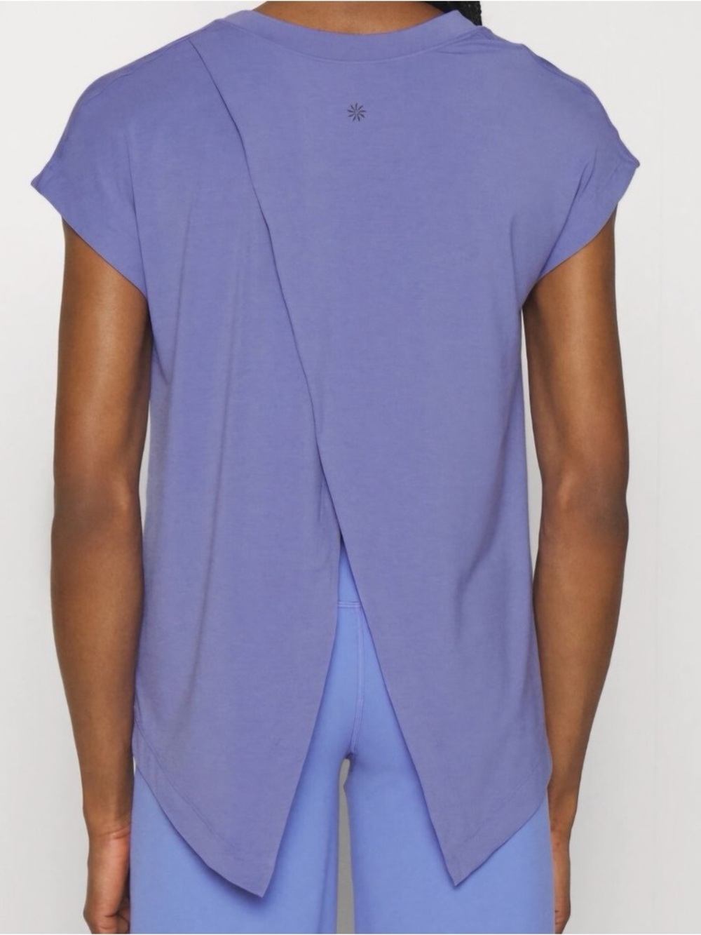 Athleta Essence Away From Body Purple Tee